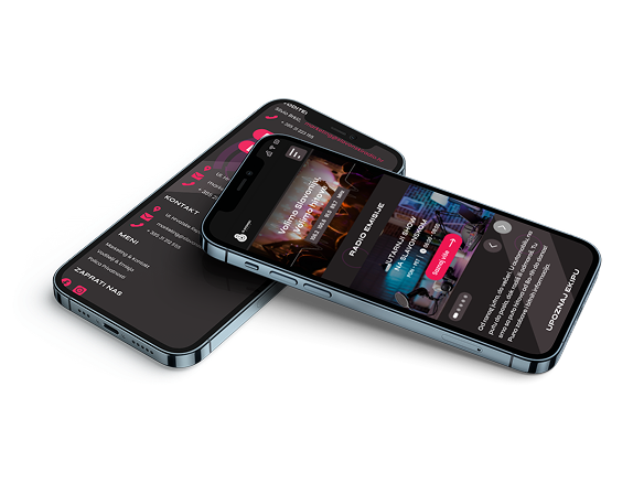 Slavonski radio website on iPhone