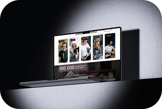 Slavonski radio website on laptop